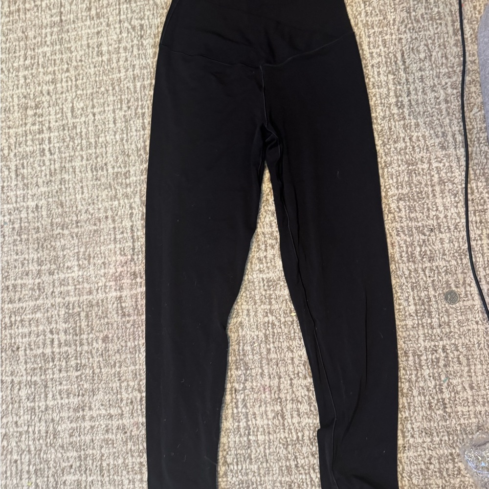 Aerie Black High-Waisted Leggings 7/8 with crossover waist